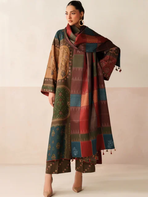 SOFT PREMIUM KHADDAR FABRIC DIGITAL PRINTED SHAWL